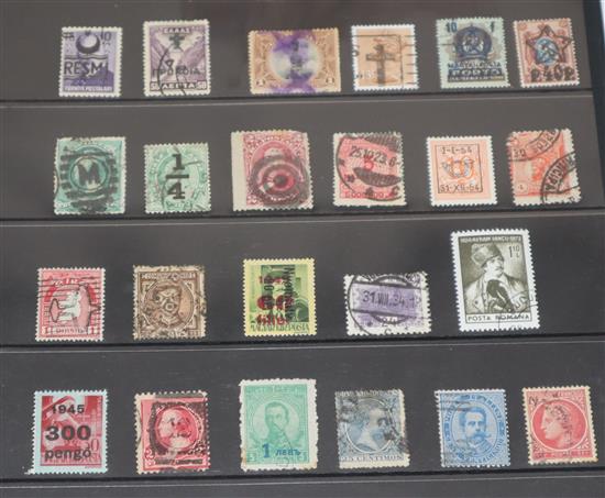Six albums of World stamps, 19th and 20th century, mostly used